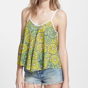 EUC Madison and Berkeley "Lime-Aid" Swing tank top